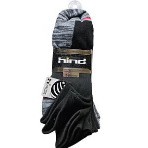 Hind Men Multi Sport Lite Socks 10 Pair Pack Low Cut Black Performance Sz 10-13